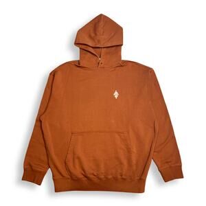 Marcelo Burlon County of Milan Burnt Orange Cross Hoodie - Size Medium